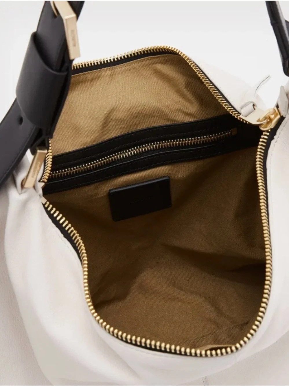 ALLSAINTS Edbury Fringe Leather Shoulder Bag Salt Lake White NWOT Leather Hobo